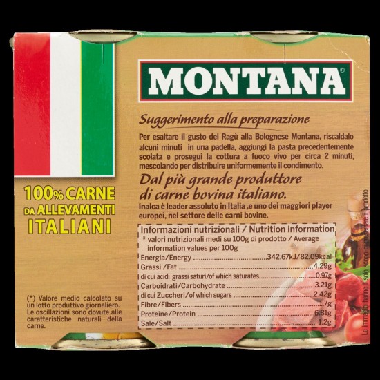 MONTANA RAGU BOLOGNESE 2X180G