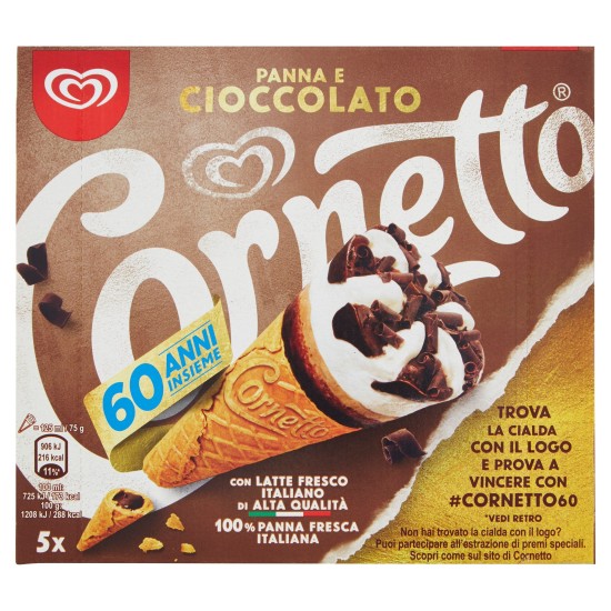 ALGIDA CORNETTO CIOCCOLATO CONFEZIONE DA 5 GR 375 