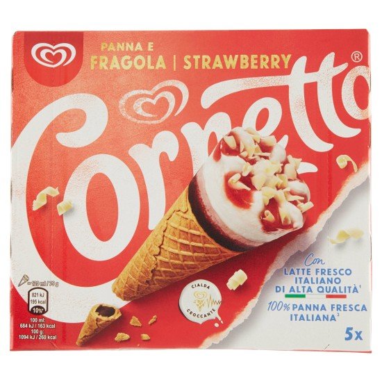 ALGIDA CORNETTO FRAGOLA CONFEZIONE DA 5 GR 375