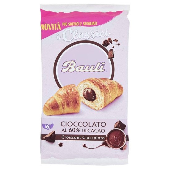 BAULI CROISSANT CIOCCOLATO CONFEZIONE DA 6 R BAULI CROISSANT CIOCCOLATO CONFEZIONE DA 6 R