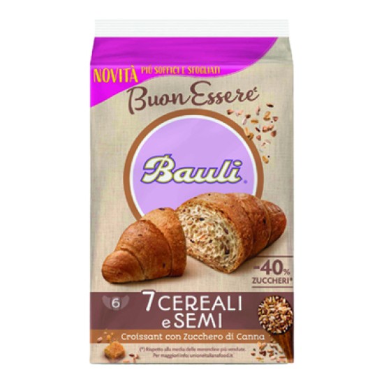 BAULI CROISSANT BUONESSERE 7 CEREALI ZUCCHERO DI CANNA