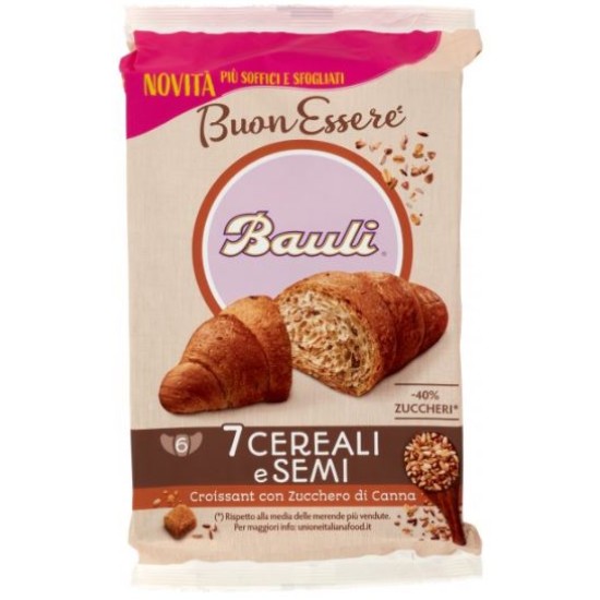 BAULI CROISSANT BUONESSERE 7 CEREALI CACAO E NOCCIOLA