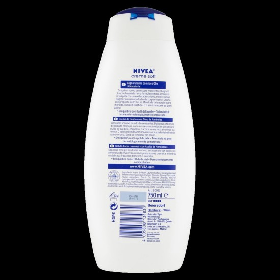 NIVEA BAGNOSCHIUMA CREMESOFT 750 ML