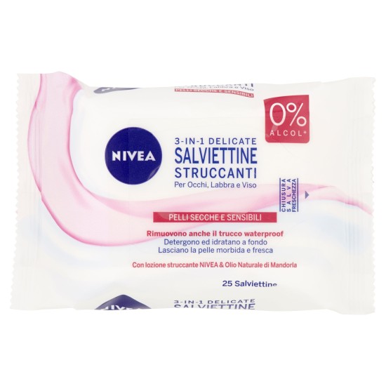 NIVEA VISO 25 SALVIETTE STRUCCANTI DELICATE