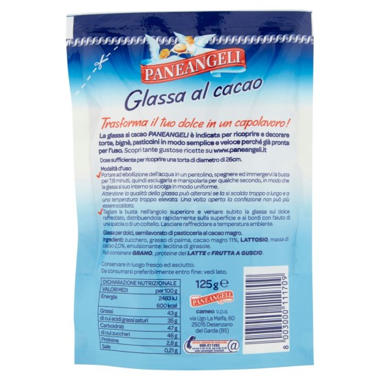 PANE ANGELI GLASSA CACAO 125 GR