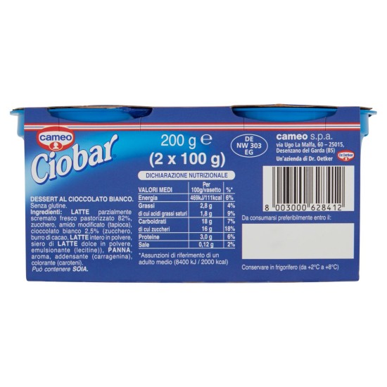 CAMEO CIOBAR BIANCO FR.2X100GR