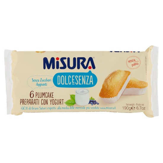 MISURA PLUMCAKE SENZA ZUCCHERO 