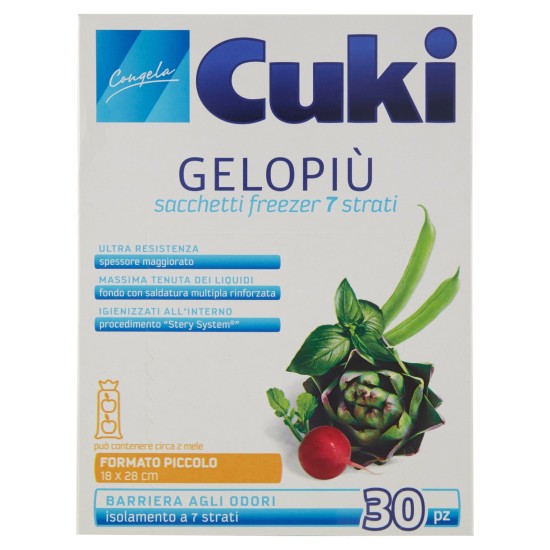 CUKI GELOPIÙ SACCHETTI FREEZER PICCOLI - 18x28 cm - 1,5 L