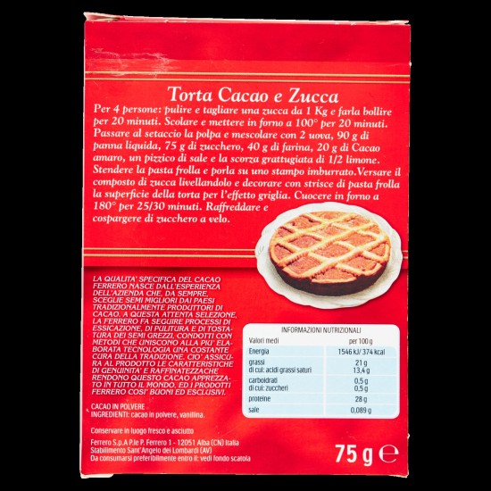 FERRERO CACAO AMARO 75 GR 