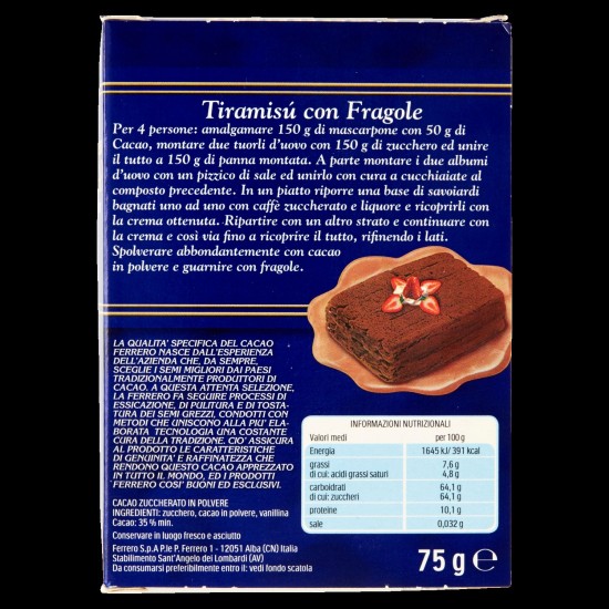 FERRERO CACAO ZUCCH GR 75