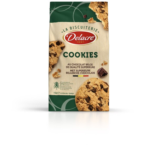 DELACRE COOKIES CIOCCOLATO BAG 150 GR