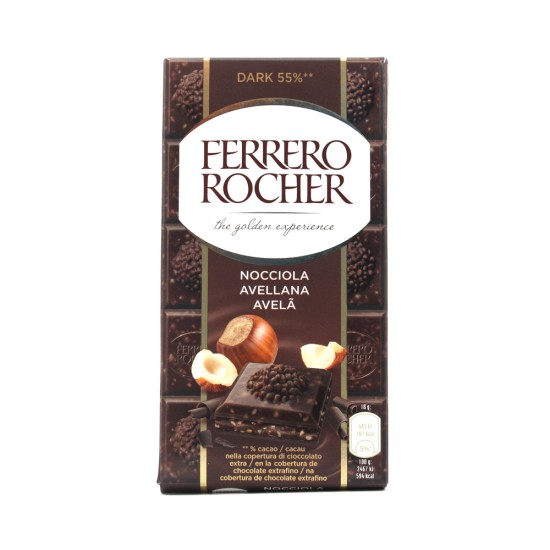 ROCHER TAVOLETTA CIOCCOLATO FONDENTE E NOCCIOLE GR 90 