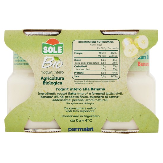 SOLE YOGURT BIO BANANA GR125X2