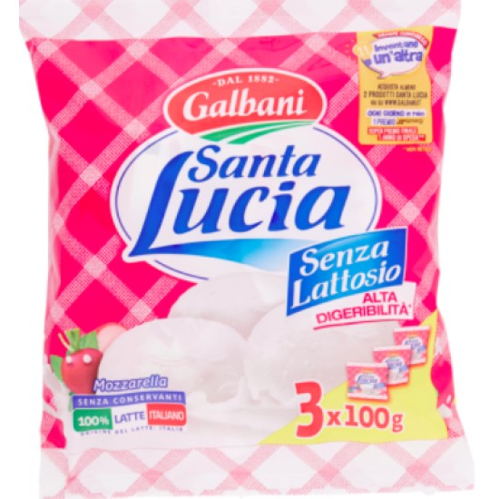 SANTA LUCIA MOZZARELLA SENZA LATTOSIO BUSTA DA 3 PER 