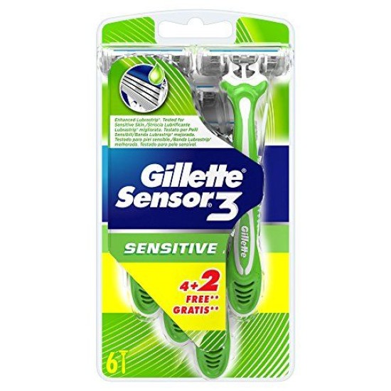 E* GILLETTE SENSOR3 RASOI X 6 