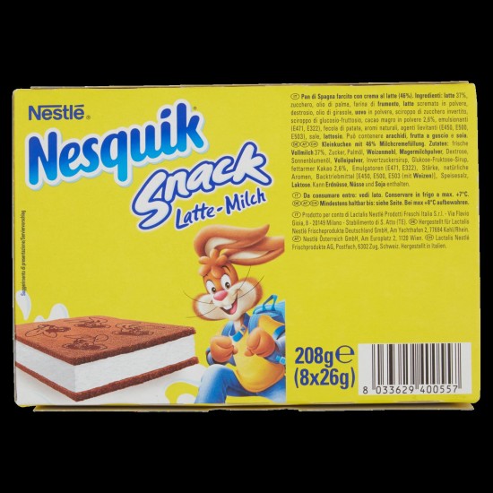 NESQUIK SNACK LATTE X8 20 g8