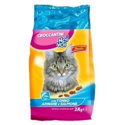 NOI&VOI CROCCANTINO TONNO ARINGHE E SALMONE GATTO 2 KG