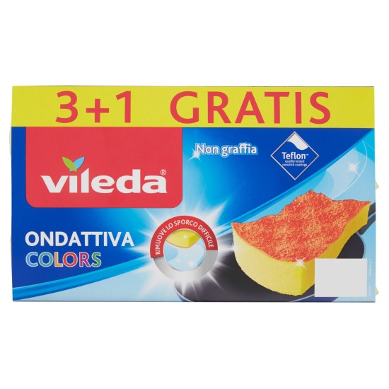 VILEDA SPUGNA ONDATTIVA COL.X4