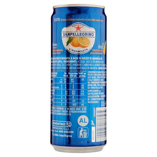 SANPELLEGRINO ARANCIATA LATTINA 33 CL