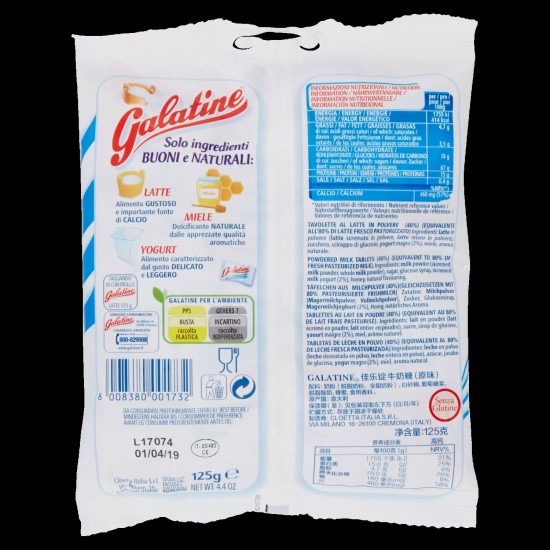 SPERLARI GALATINE AL LATTE 125 GR