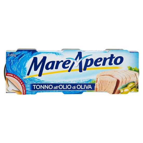 MARE APERTO TONNO OLIO D'OLIVA CONFEZIONE DA 3 PER 