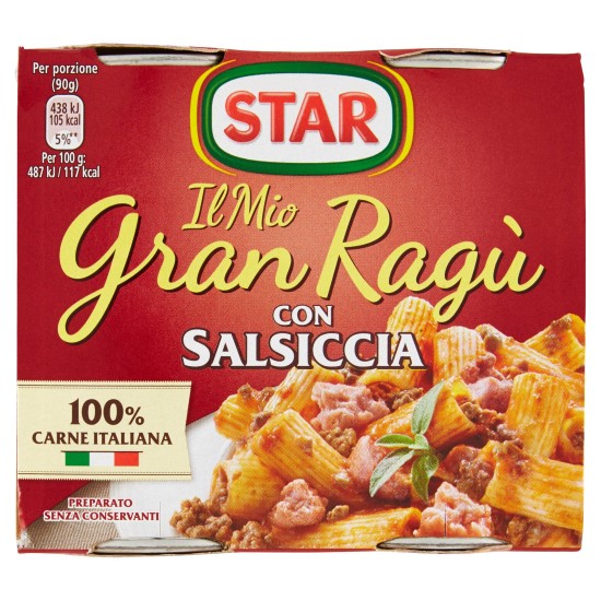 STAR GRANRAGU' SALSICCIA CONFEZIONE DA 2 PER 1