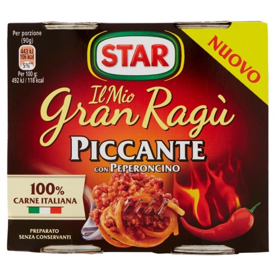 STAR GRAN RAGU' PICCANTE CONFEZIONE DA 2 PER 1