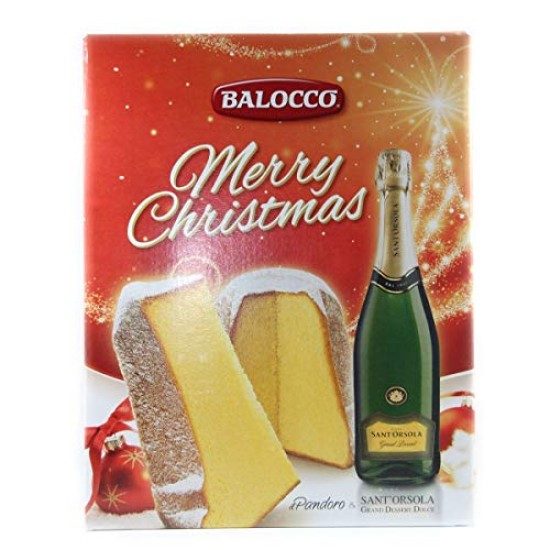 BALOCCO MERRY CHRISTMAS PANDORO PIU' BOTTIGLIA