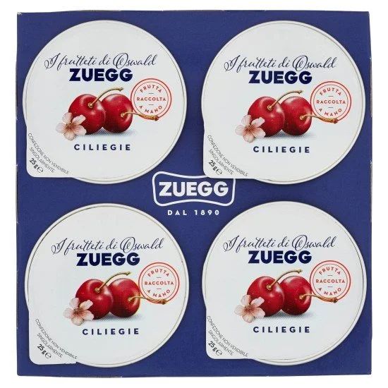 ZUEGG CONFETTURE CILIEGIE CONFEZIONE DA 4 PER 25 GR