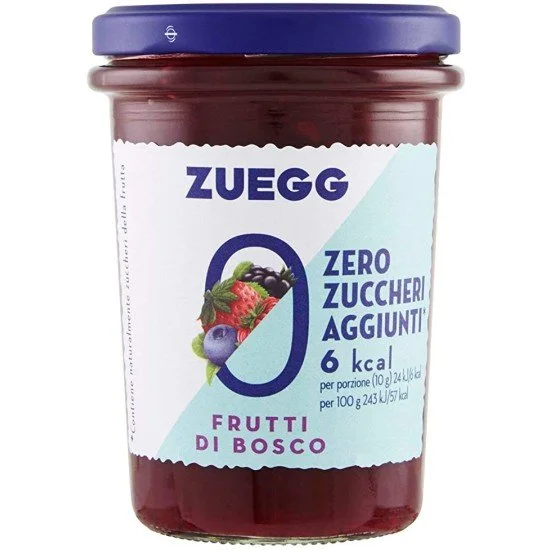 ZUEGG CONFETTURA SENZA ZUCCHERI AGGIUNTI FRUTTI DI BOSCO 220 GR