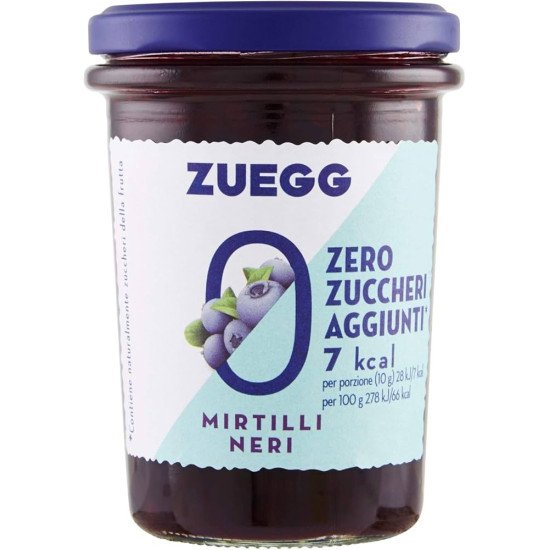ZUEGG CONFETTURA SENZA ZUCCHERI AGGIUNTI MIRTILLO 220 GR
