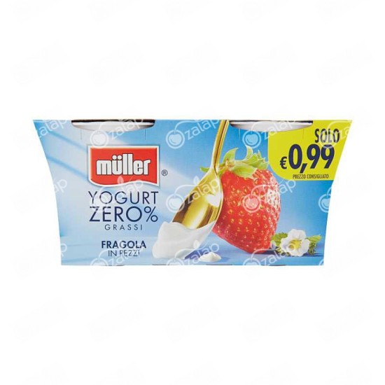 MULLER YOGURT 0% FRAGOLA GR125X2*