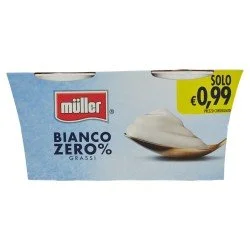 MULLER YOGURT BIANCO 0% 125X2