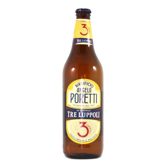 PORETTI BIRRA 3 LUPPOLI BOTTIGLIA 66 CL 