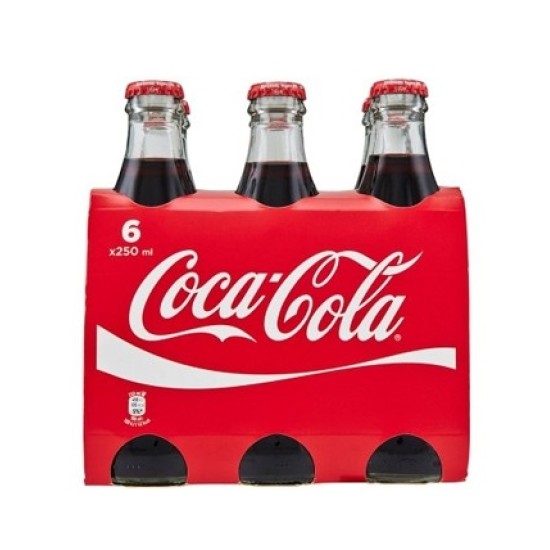 COCA COLA CONFEZIONE 6 BOTTIGLIE VETRO 25 CL