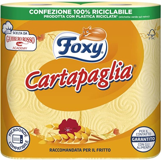 FOXY CARTA PAGLIA 2 ROTOLI 2 VELI