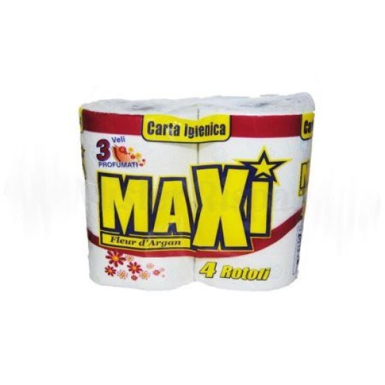 MAXI CARTA IGIENICA PROFUMO ARGAN 4 ROTOLI 