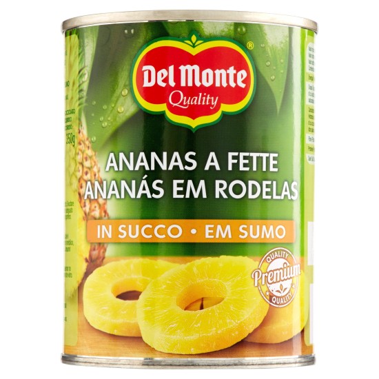 DEL MONTE ANANAS NATURALE FETTE 565 GR