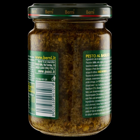 PESTO AL BASILICO BERNI 135 GR