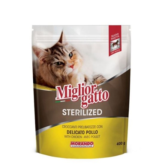 MIGLIOR GATTO CROCC.STERIL.400GR POLL.  