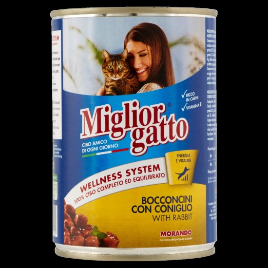 MIGLIOR GATTO BOCCONCINI 400 GR CONIGLIO