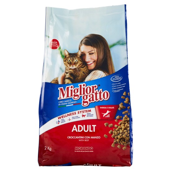 MIGLIOR GATTO CROCCANTINO 2 KG MANZO 