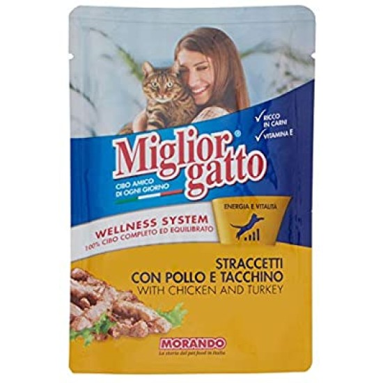 MIGLIOR GATTO STRACCETTI 100GR POLLO/TAC