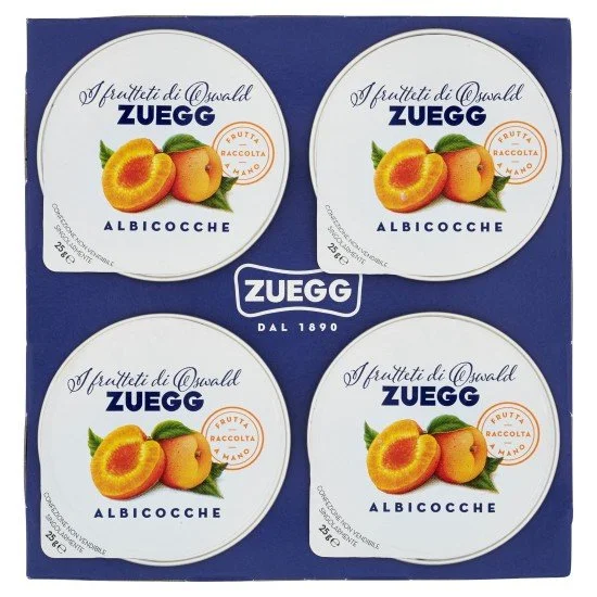 ZUEGG CONFETTURE ALBICOCCHE CONFEZIONE DA 4 PER 25