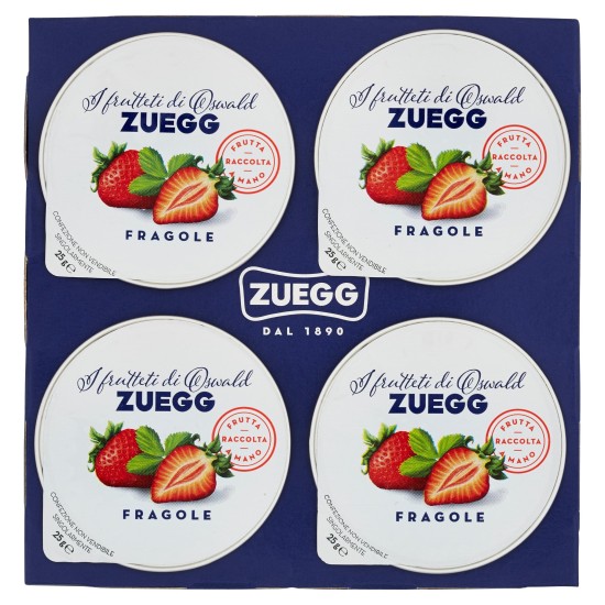 ZUEGG CONFETTURE FRAGOLA CONFEZIONE DA 4 PER 25  