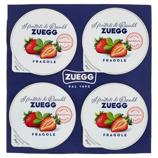 ZUEGG CONFETTURE FRAGOLA CONFEZIONE DA 4 PER 25