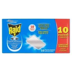 RAID PIASTRINE ANTIZANZARA 10 PEZZI