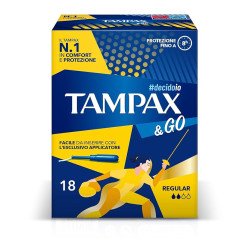 TAMPAX & GO REGULAR CONFEZIONE DA 18 TAMPAX & GO REGULAR CONFEZIONE DA 18