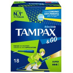 TAMPAX & GO SUPER CONFEZIONE DA 18 TAMPAX & GO SUPER CONFEZIONE DA 18