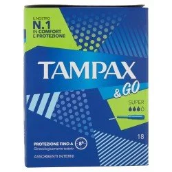 TAMPAX & GO SUPER CONFEZIONE DA 18 TAMPAX & GO SUPER CONFEZIONE DA 18
